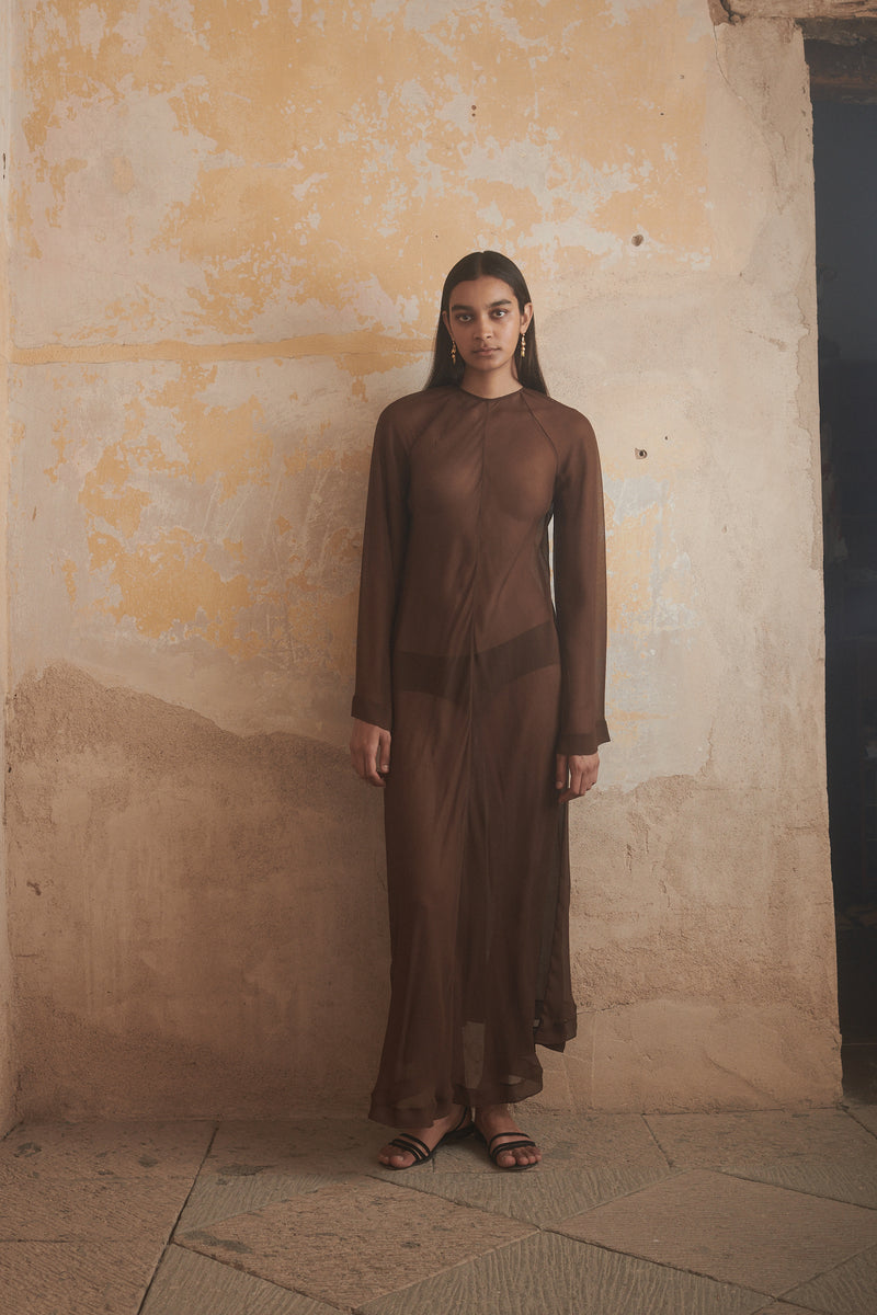 Idris Dress in Tiger's Eye - Desert Paris