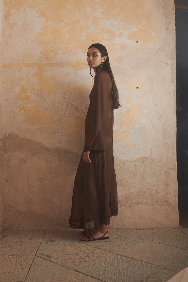 Idris Dress in Tiger's Eye - Desert Paris
