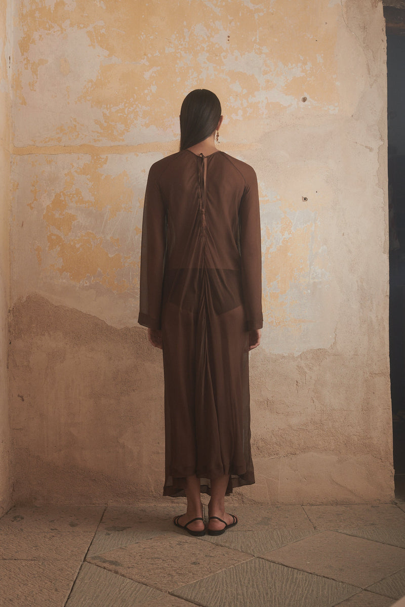 Idris Dress in Tiger's Eye - Desert Paris