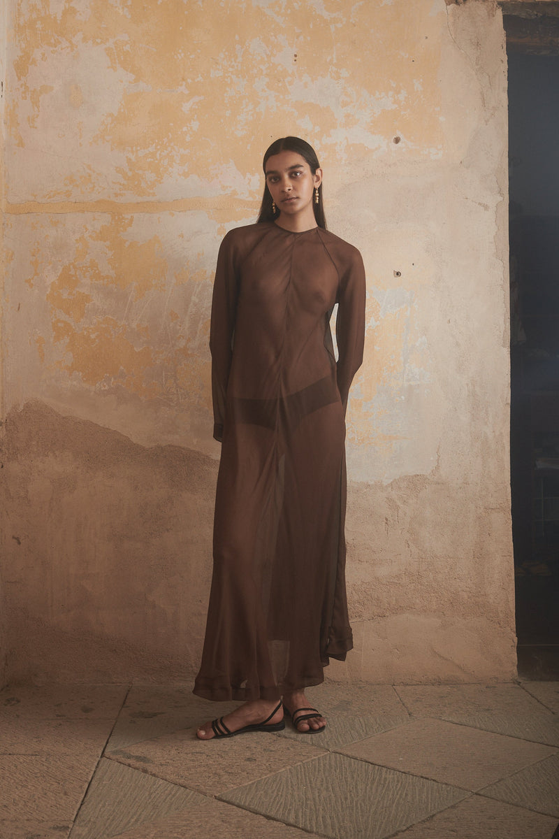 Idris Dress in Tiger's Eye - Desert Paris