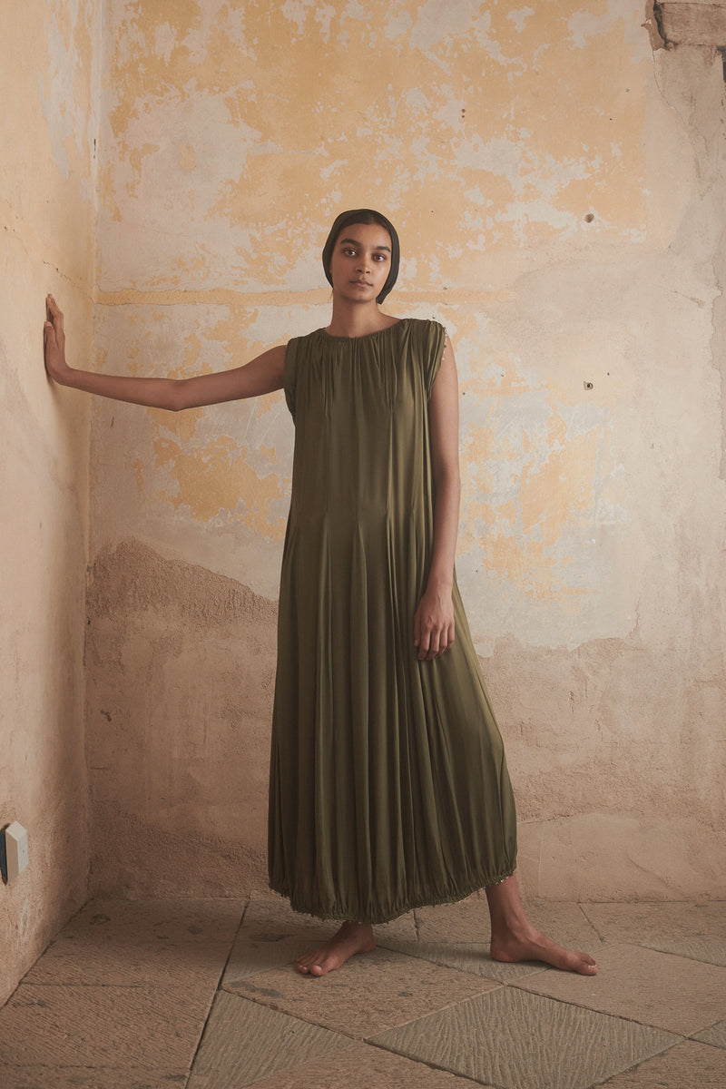 Lounés Caftan in Moss - Desert Paris
