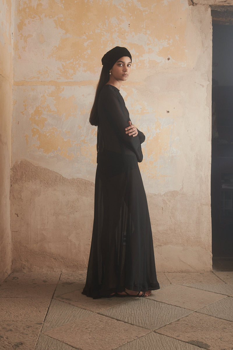 Idris Dress in Black - Desert Paris