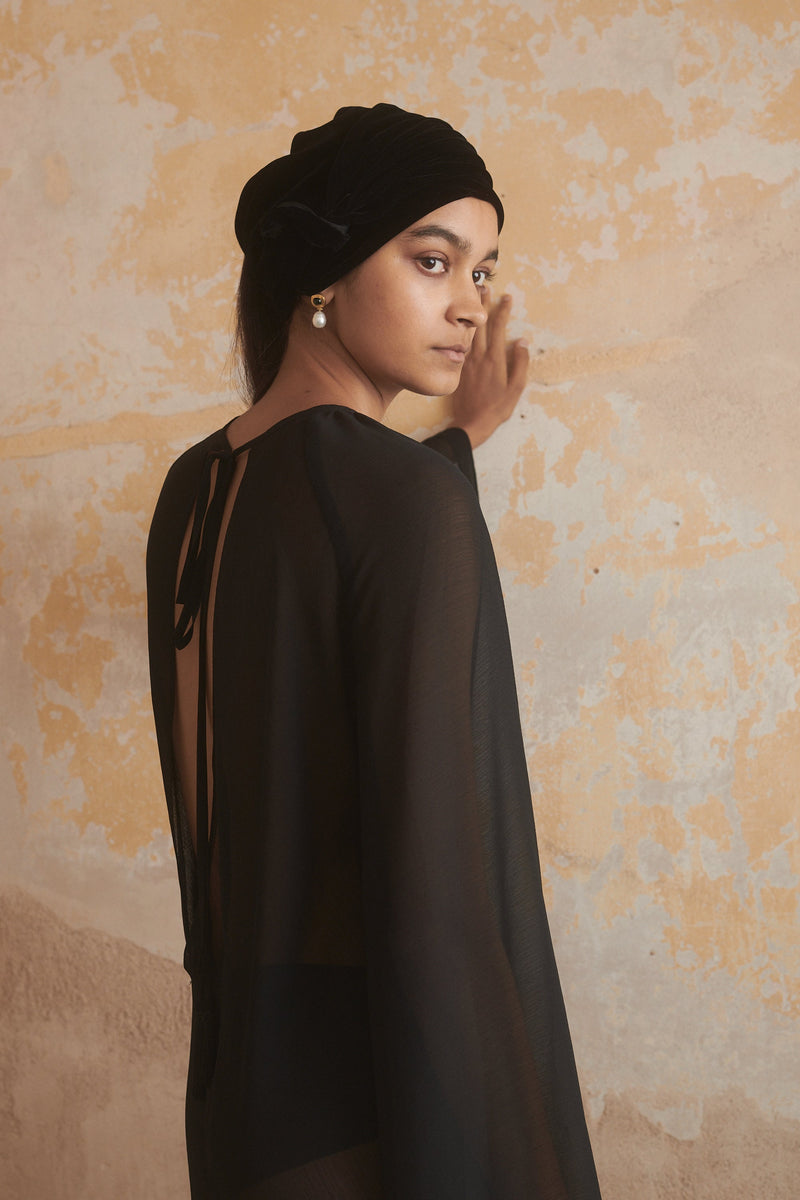 Idris Dress in Black - Desert Paris