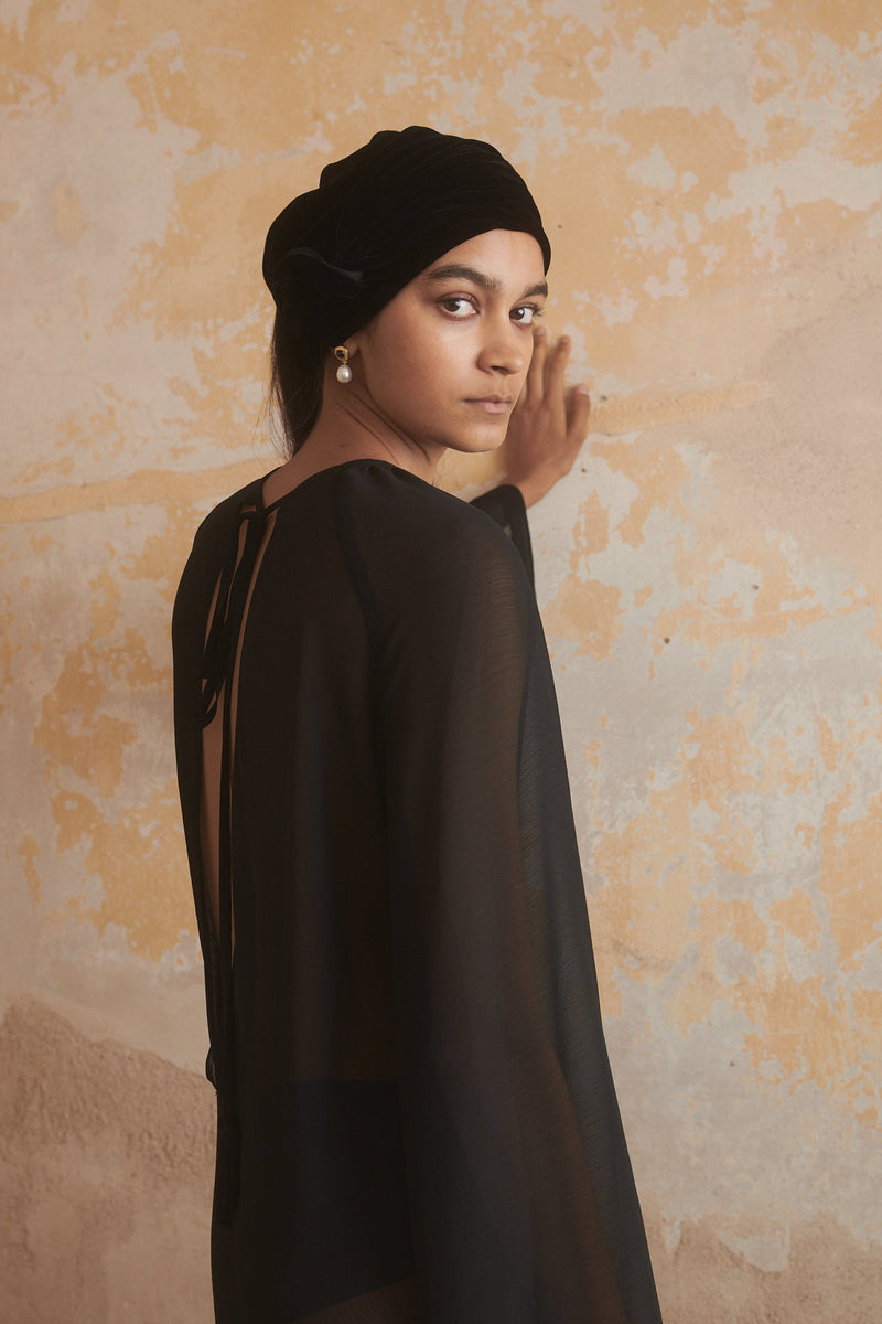 Idris Dress in Black - Desert Paris