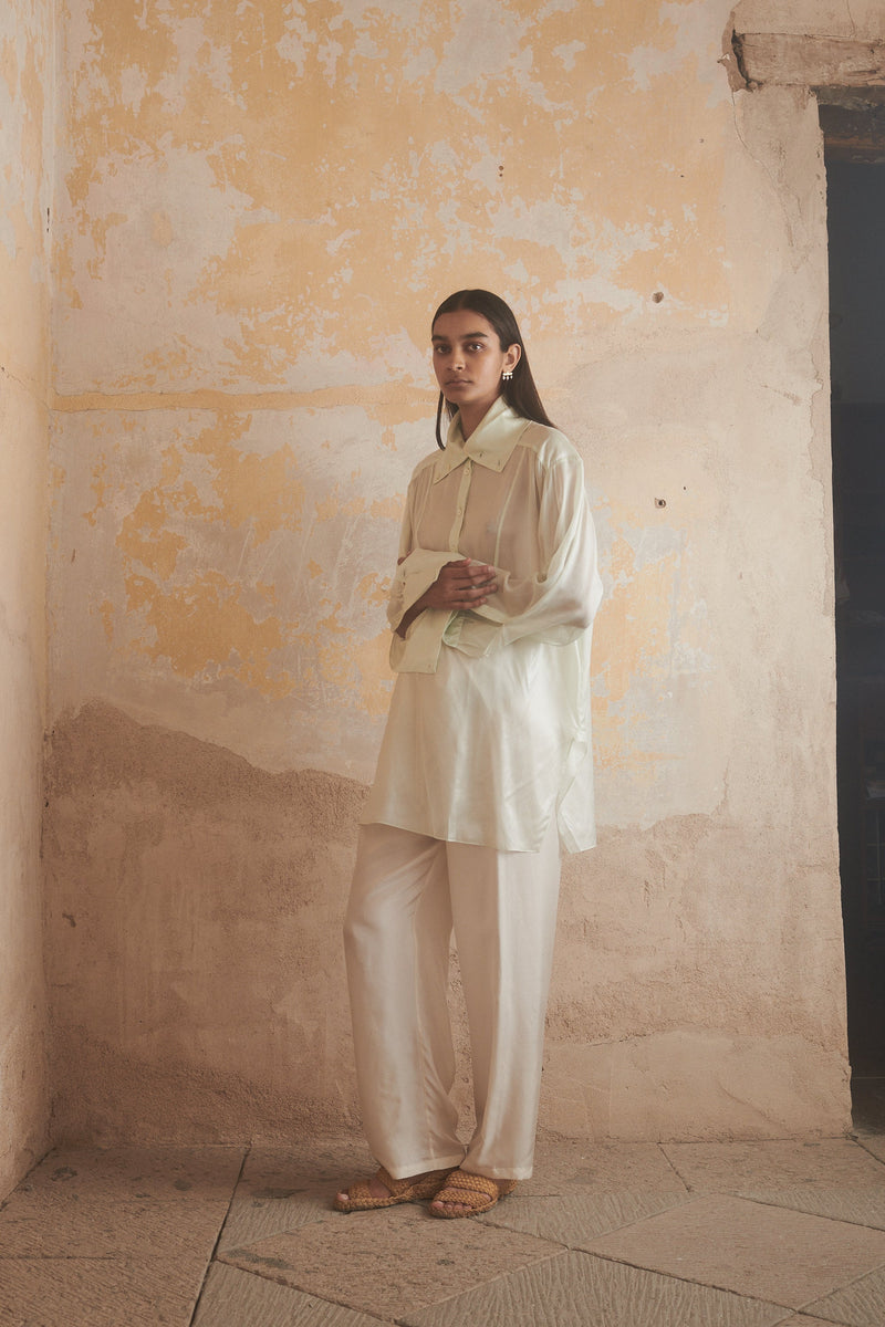 Cyra Shirt in Sea Glass - Desert Paris