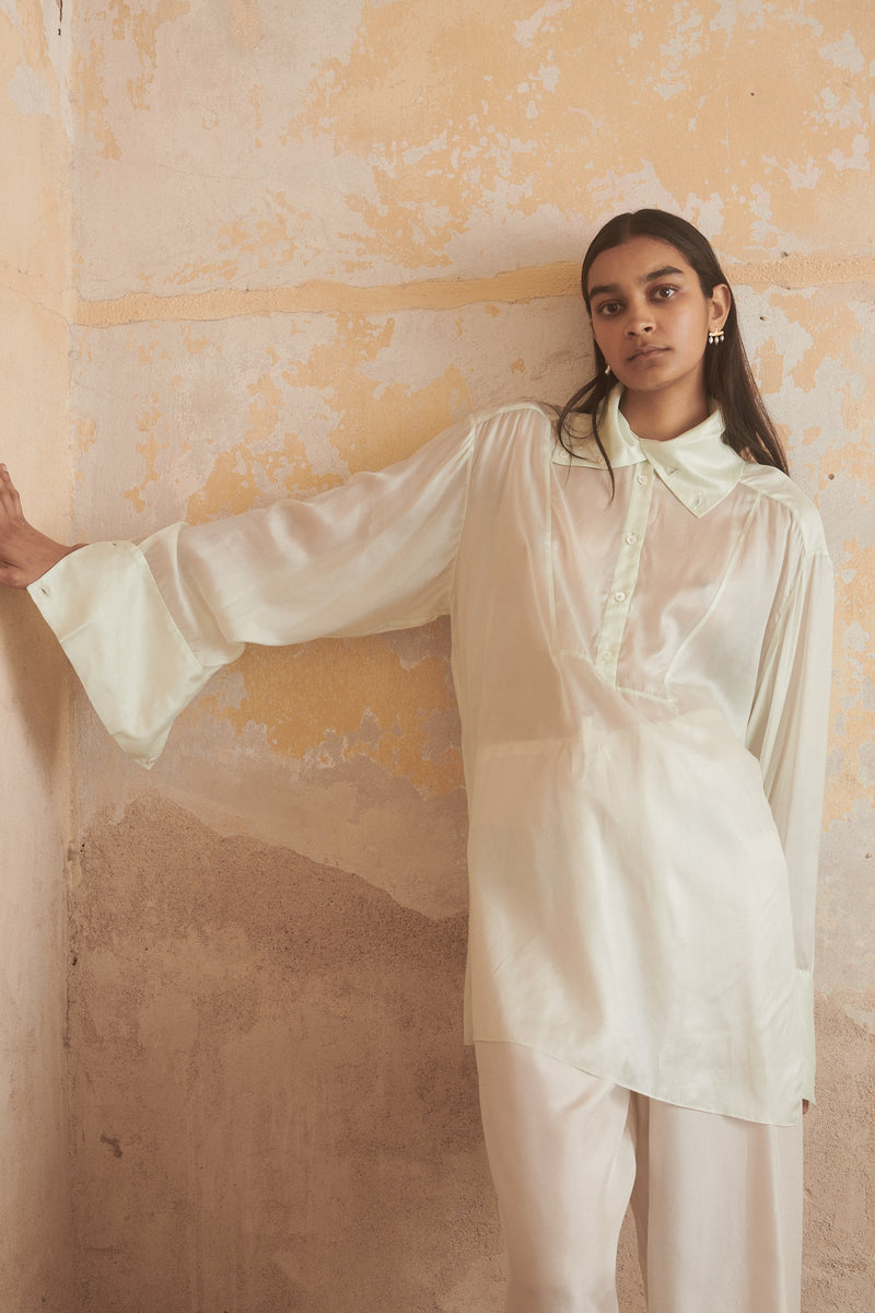 Cyra Shirt in Sea Glass - Desert Paris